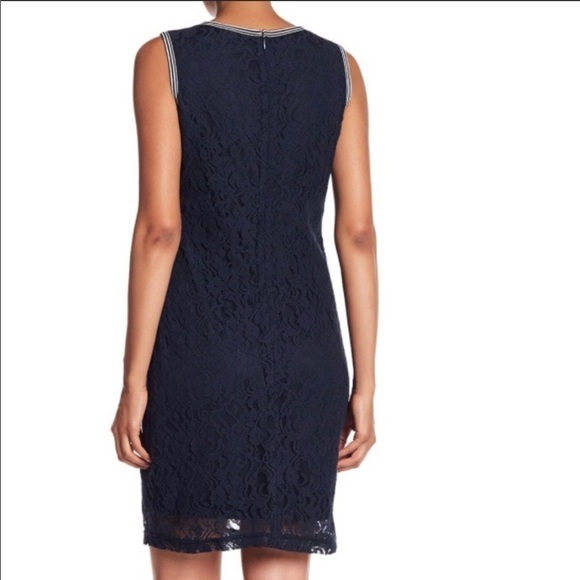 Hope & Harlow Contrast Trim Lace Dress Size 12 - Picture 2 of 5